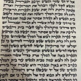 מגילת אסתר ספרדי 21 שורות המלך+ בית מגילה