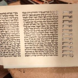 מגילת אסתר מהודרת 21 שורות המלך ספרדי עם בית מגילה