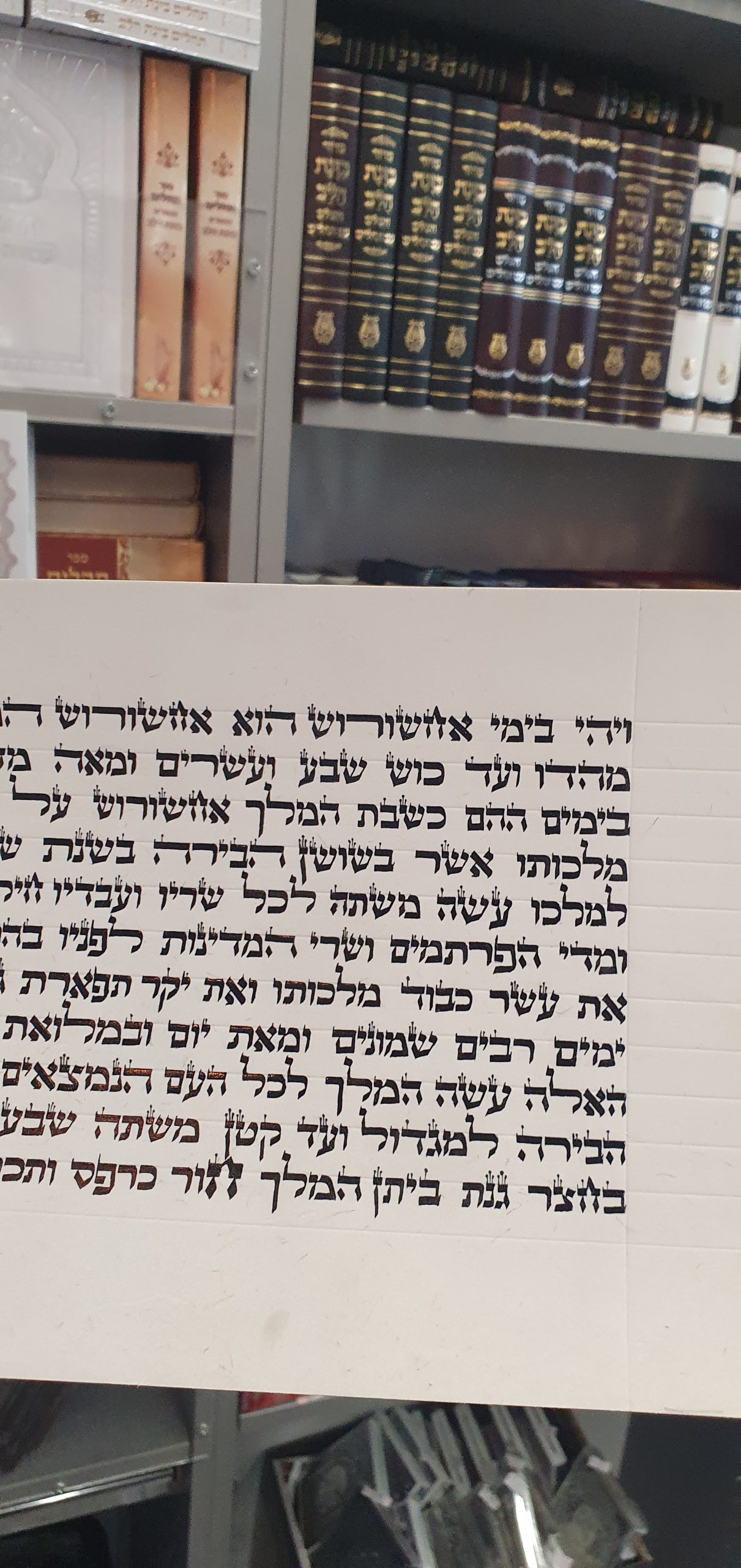 מגילת אסתר ספרדי מפוארת 11 שורות