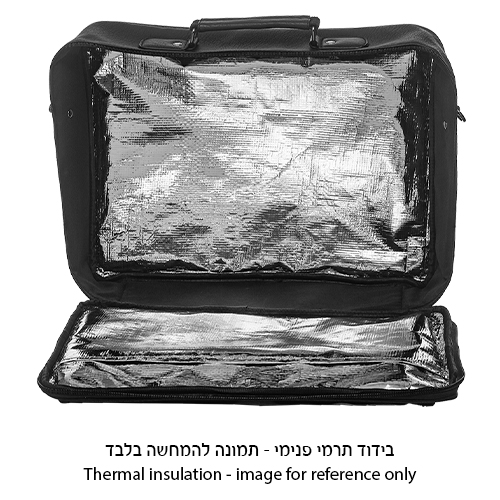 תיק טלית קטן גוון שחור פיו מפואר אותיות בולטות "כתר" כסף